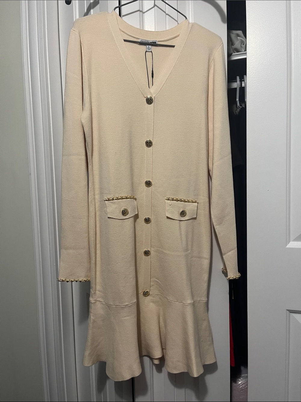 Cream Sweater Mini Dress
